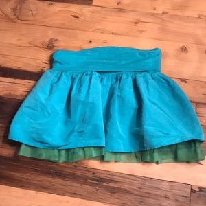 Gap skirt turquoise and green Large